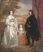 Portrait of the earl and countess of derby and their daughter (mk03), Anthony Van Dyck